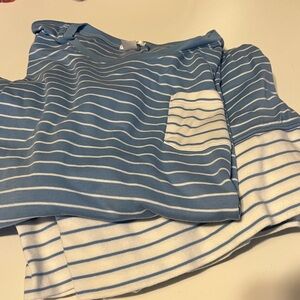 LAKE XL blue and white pajamas